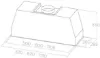 Elica CT-35-RM-90 CT35 PRO 90cm Built-in Canopy Cooker Hood for Use with Remote Motor_dimensions