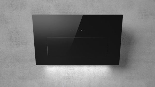 Elica BLOOM-STD-BLK Bloom Standard 90cm Wall-Mounted Angled Cooker Hood in Black