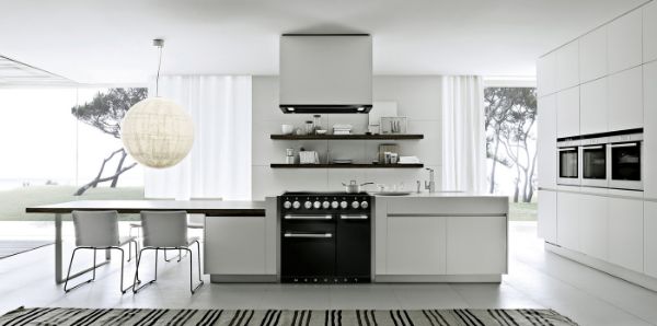 Mercury MCY1000EILQ 97250 1000 Induction Range Cooker in  Liquorice (Gloss) with Chrome Trim_kitchen view