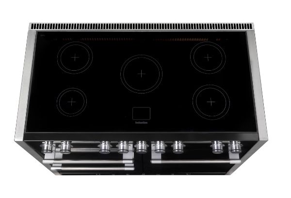 Mercury MCY1200EIAB 96670 1200 Induction Range Cooker in  Ash Black (Satin) with Chrome Trim_hob