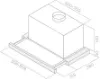 Elica ELITE14-LED-60 60cm Wide Telescopic Hood in Grey and Stainless Steel_dimensions