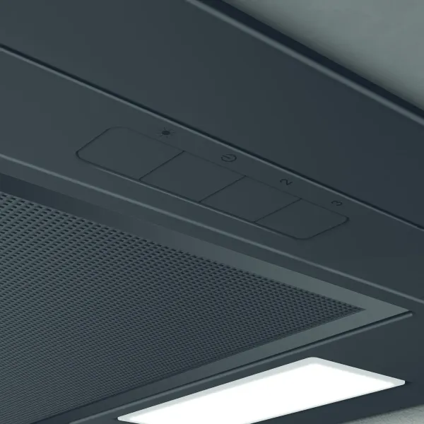 Elica ERA-LUX-BLK-80 80cm ERA LUX Canopy Hood in Black_close