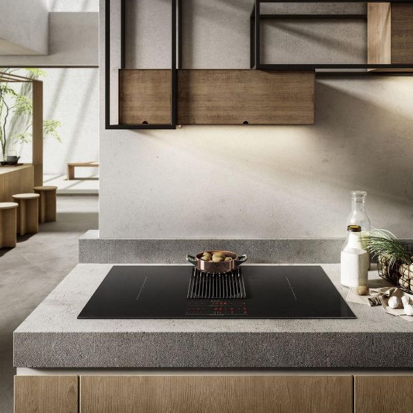 Elica NT-LIBRA-BLK-RC NikolaTesla LIBRA 80cm Induction Hob in Black - Recirculating_kitchen view