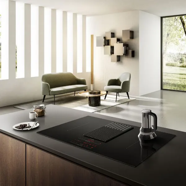 Elica NT-LIBRA-BLK-RC NikolaTesla LIBRA 80cm Induction Hob in Black - Recirculating_room view