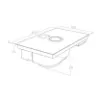 Elica NT-SWH-GLOW-RC NikolaTesla SWITCH GLOW 83cm Induction Hob in Black - Recirculating_dimensions