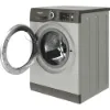 Hotpoint NM11948GCAUK ActiveCare 9kg Washing Machine in Graphite_angled door open