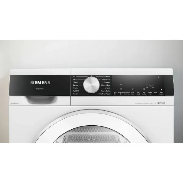 Siemens WQ45G2D2GB 9kg Heat Pump Tumble Dryer - White_controls