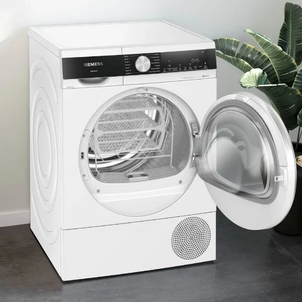 Siemens WQ45G2D2GB 9kg Heat Pump Tumble Dryer - White_door open