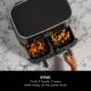 Ninja AF200UK Foodi 4-in-1 Dual Zone 7.6L Air Fryer - Black_sync