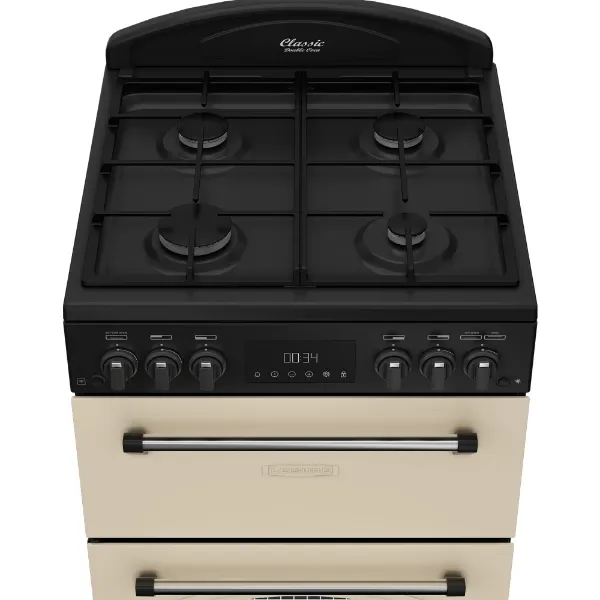 Leisure CLB60GCC 60cm Gas Cooker With Double Oven in Cream_hob