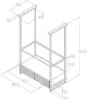 Elica OPEN-ST-80 Open Suite 80cm Wall Mounted Cooker Hood_dimensions