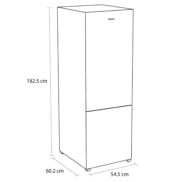 Sensis RFCMF0154EW 54.5cm Total No Frost Fridge Freezer - White_dimensions