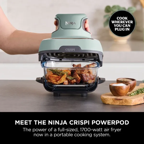 Ninja FN101UKSG CRISPi 4-in-1 Portable Air Fryer - Sage_ninja crispi powerpod