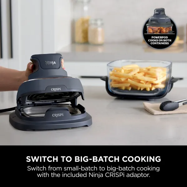 Ninja FN101UKGY CRISPi 4-in-1 Portable Air Fryer - Cyberspace Blue_big batch cooking
