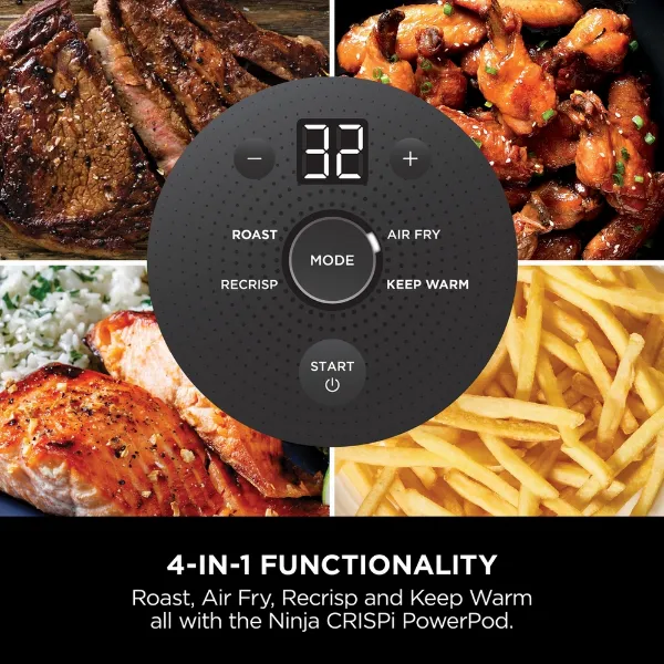 Ninja FN101UKGY CRISPi 4-in-1 Portable Air Fryer - Cyberspace Blue_4-in-1 functionality