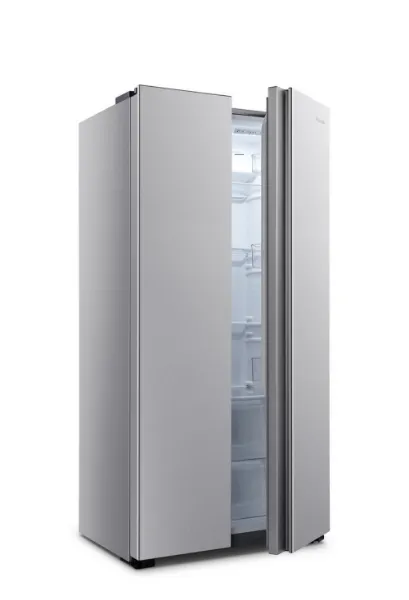 Fridgemaster MS83430ES 83.2cm 50/50  American Fridge Freezer - Silver_main