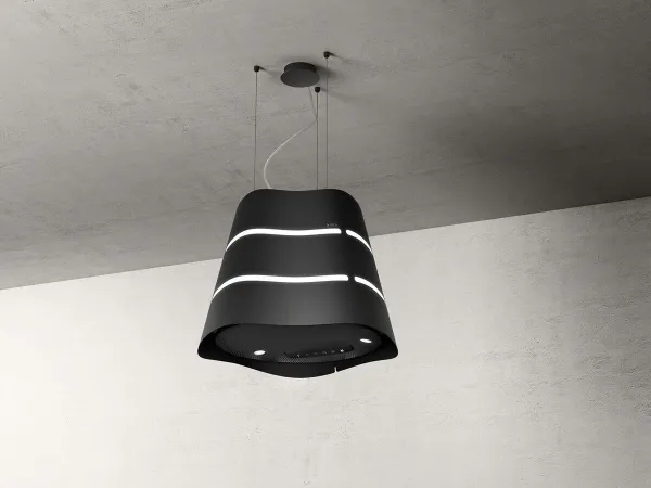 Elica WAVE-UX-BLK Wave UX (Flow) 51cm Ceiling Mounted Cooker Hood in Black_ceiling hood