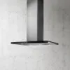 Elica GXY-ISL-LED-BLK 90cm Galaxy Island LED Rangehood in Stainless Steel/Black Glass _main