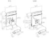Elica PAN-GME-BLK 85cm Pandora Downdraft Extractor in Black_dimensions