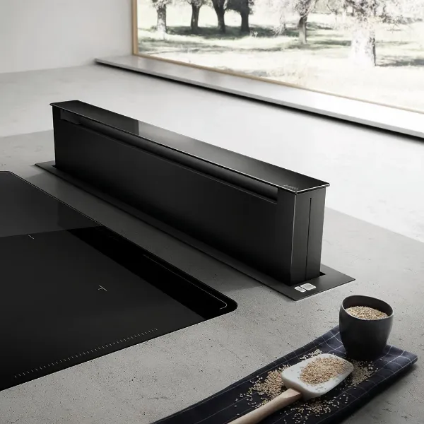 Elica PAN-GME-BLK 85cm Pandora Downdraft Extractor in Black_main