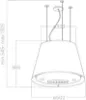Elica EASY-UX-BLK 50cm Wide Ceiling Mounted Hood in Black_dimensions