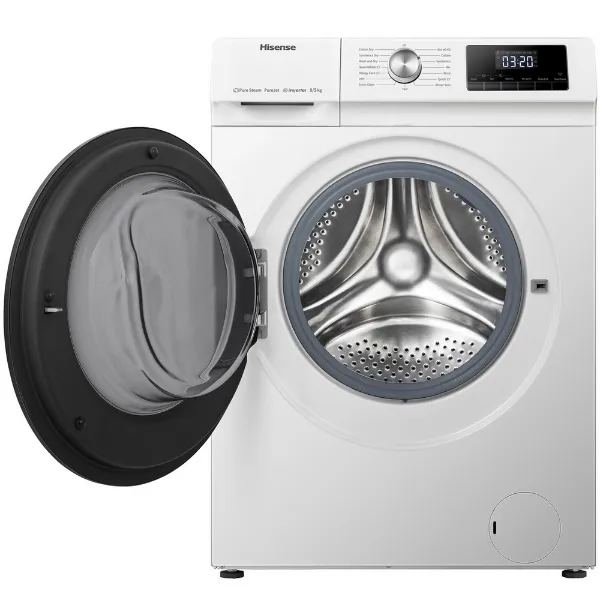 Hisense WDQA8014EVJM 8kg/5kg 1400 Spin  Washer Dryer - White_open door