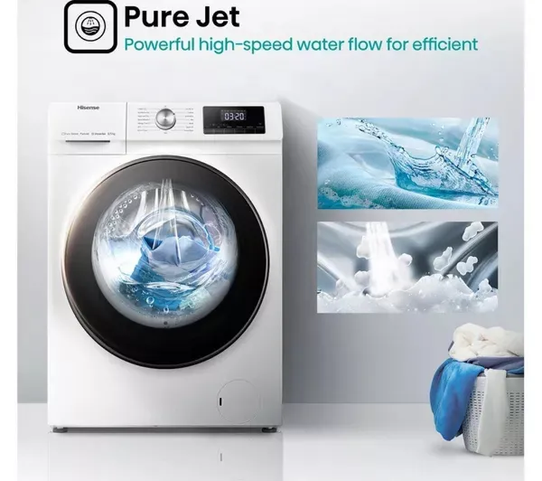 Hisense WDQA8014EVJM 8kg/5kg 1400 Spin  Washer Dryer - White_purejet