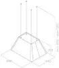 Elica IKONA-LIGHT-BLK 60cm Wide Ceiling Mounted Cooker Hood in Black_dimensions