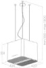 Elica PIX-BLK 40cm Wide Ceiling Mounted Cooker Hood in Black_dimensions
