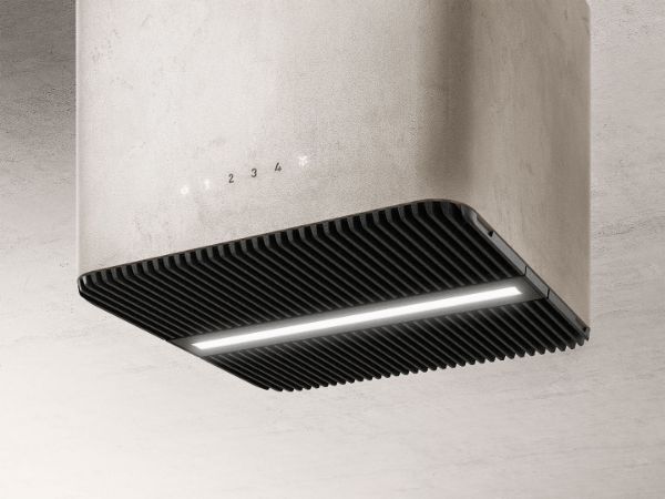 Elica PIX-CC 40cm Wide Ceiling Mounted Cooker Hood in Concrete_below