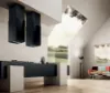 Elica HAIKU-ISL-32-BLK 32cm Haiku Island Cooker Hood in Black_kitchen view