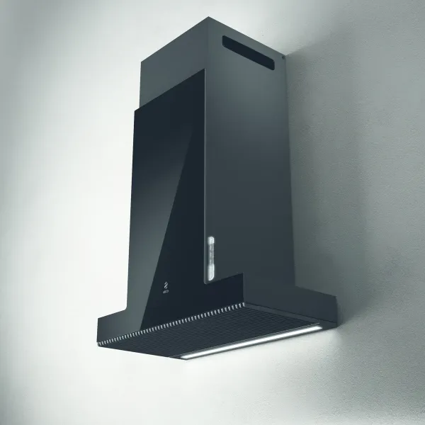 Elica HAIKU-60-BLK 60cm Wide Wall Mounted Chimney Hood in Black_side
