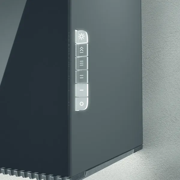 Elica HAIKU-32-BLK Haiku 32cm Wall Mounted Chimney Cooker Hood in Black_controls