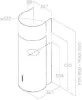 Elica STONE 32cm Canopy Hood in Stainless Steel _dimensions