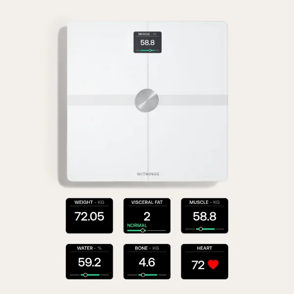 WITHINGS WBS13W Body Smart Scale - White_display