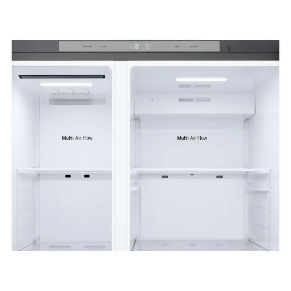 LG GSBC40PYPE 91.3cm 60/40 Frost Free American Fridge Freezer - Prime Silver_shelves
