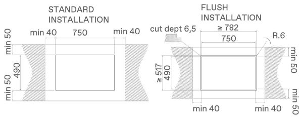 Elica NikolaTesla NT-ALPHA-B-60 60cm Induction Venting Hob in Black_installation