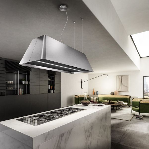 Elica IKONA-MAXXI-SS Ikona Maxxi Pure 120cm Ceiling Hood and Air Purifier in Stainless Steel_main