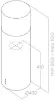 Elica TUBE-PRO-ISL-WH Tube Pro 43cm Island Cooker Hood in White_dimensions