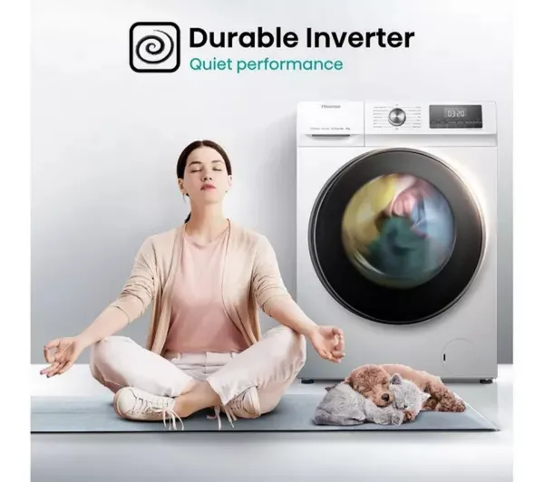Hisense WFQA9014EVJM 9kg 1400 Spin  Washing Machine - White_durable inverter