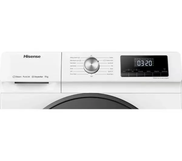 Hisense WFQA9014EVJM 9kg 1400 Spin  Washing Machine - White_control panel