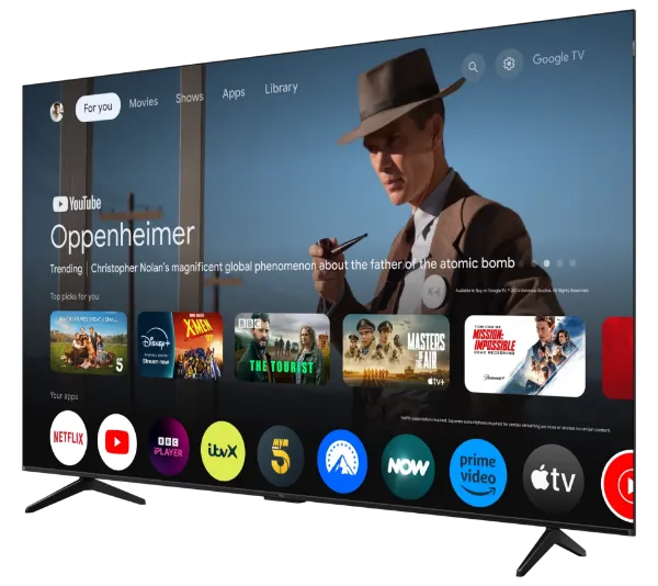 TCL 85P7K-UK 85" QLED Direct LED HDR Google TV_angled view