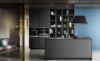 Elica IKONA-LIGHT-BLK 60cm Wide Ceiling Mounted Cooker Hood in Black_kitchen view