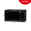 Sharp R274KM 20 Litres Microwave - Black_dimensions
