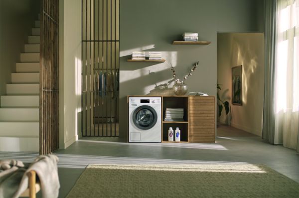 Miele WED385 WCS 9kg 1400 Spin Freestanding Washing Machine with SteamCare and QuickPowerWash_room view