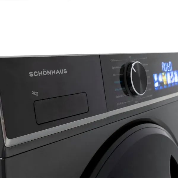 Schonhaus WMSF01914AG 9kg 1400 Spin Washing Machine - Graphite_control panel