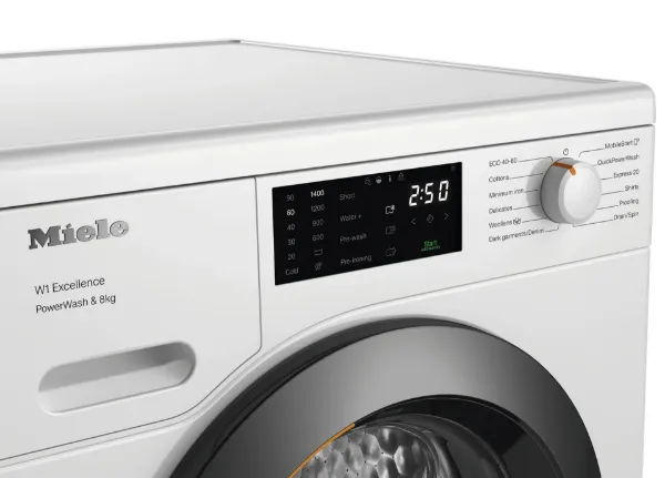 Miele WEB365 WCS 8kg 1400 Spin Washing Machine - Lotus White_control panel