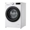 LG F4Y510WBLN 10kg 1400 Spin Washing Machine - White_angled view
