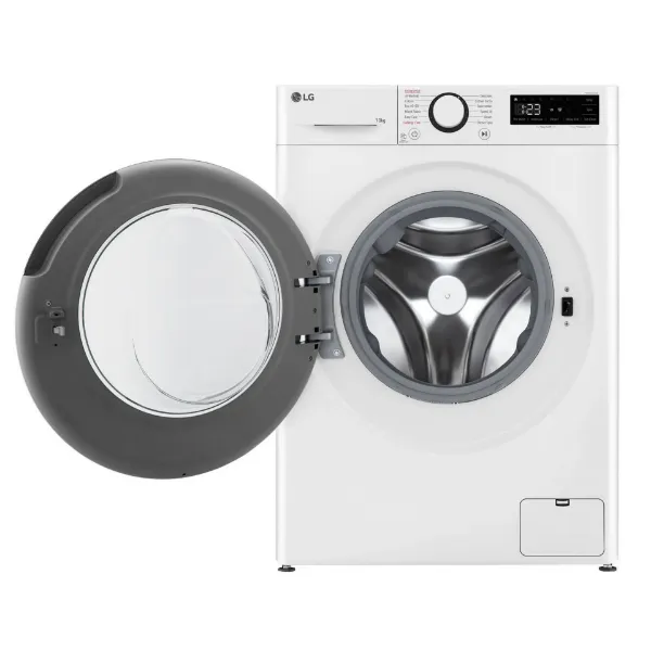 LG F4Y510WBLN 10kg 1400 Spin Washing Machine - White_open door