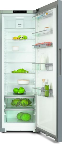 Miele KS 4383 DD Freestanding Fridge with DynaCool and DailyFresh in Silver_interior with food